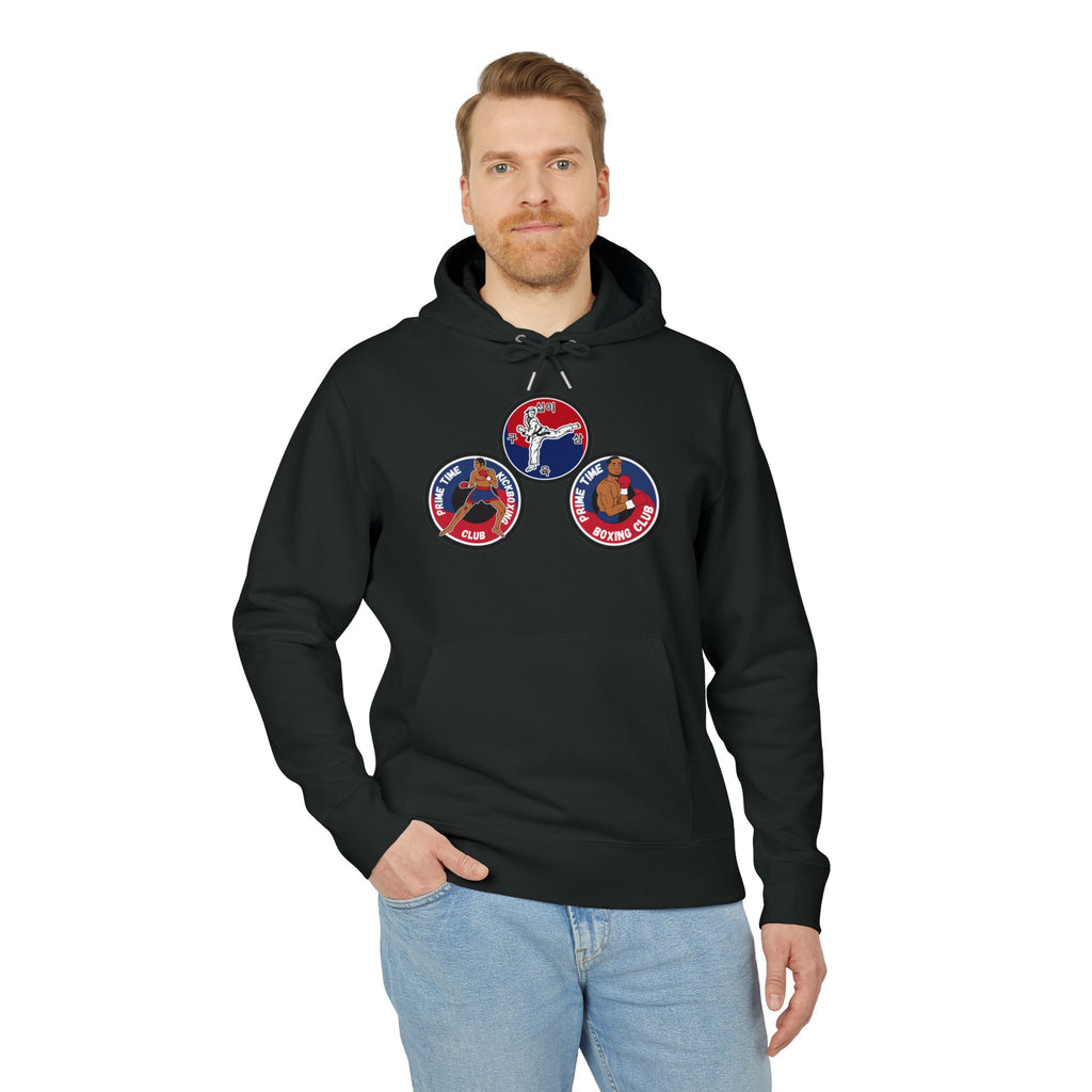 Prime Time Club Hoodie – Retro Sports Patch Pullover