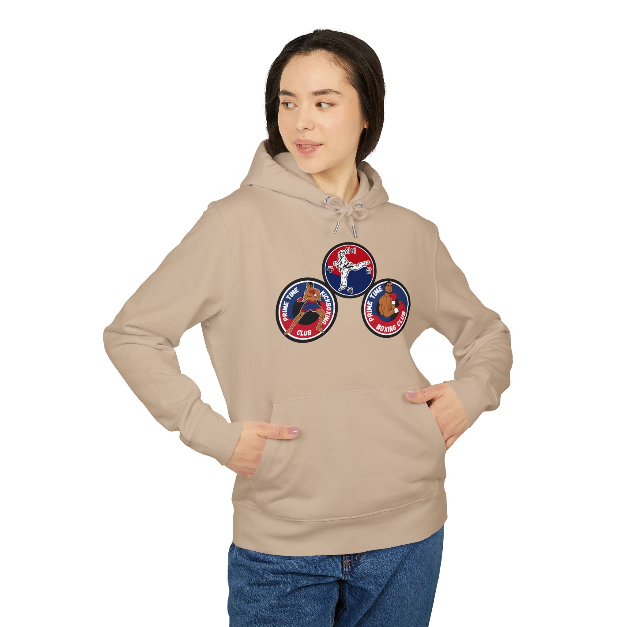 Prime Time Club Hoodie – Retro Sports Patch Pullover