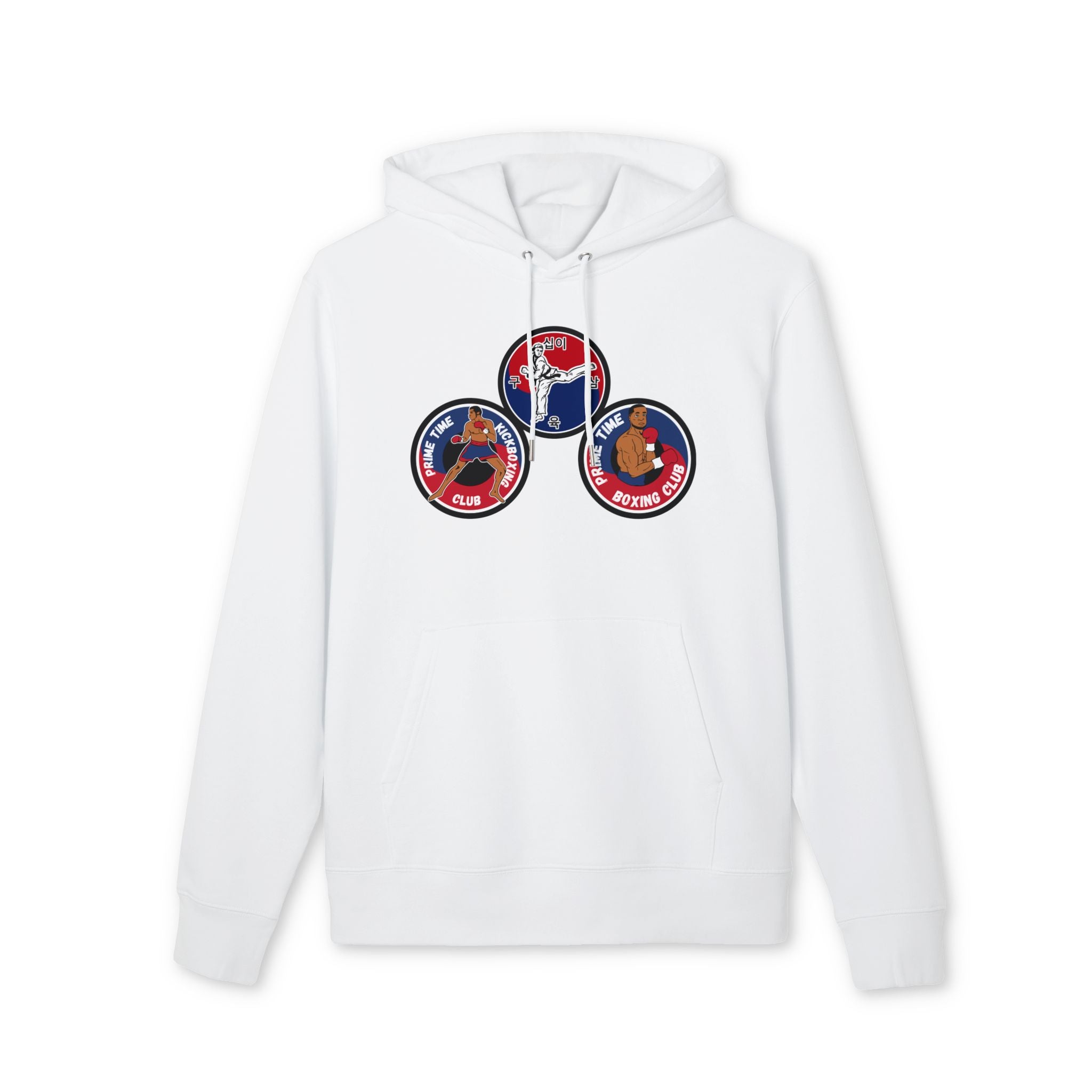 Prime Time Club Hoodie – Retro Sports Patch Pullover