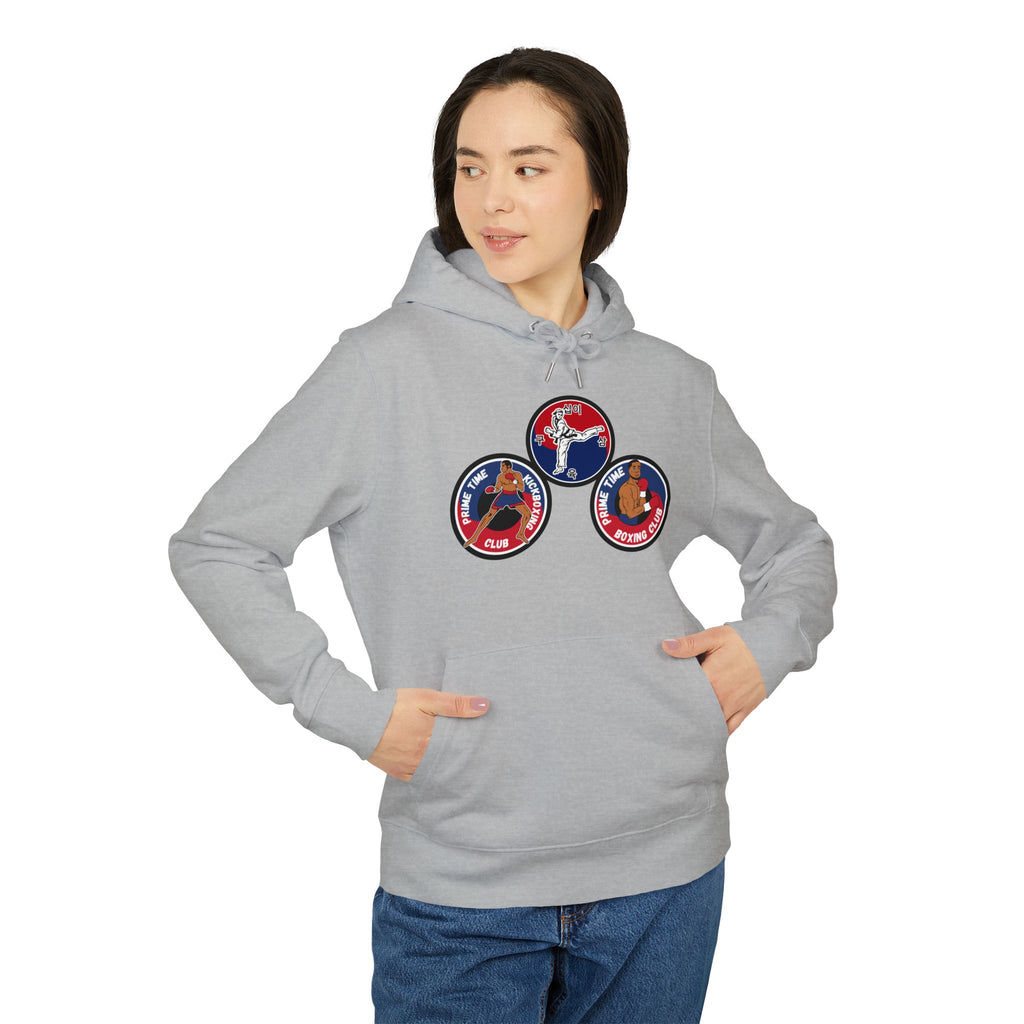 Prime Time Club Hoodie – Retro Sports Patch Pullover