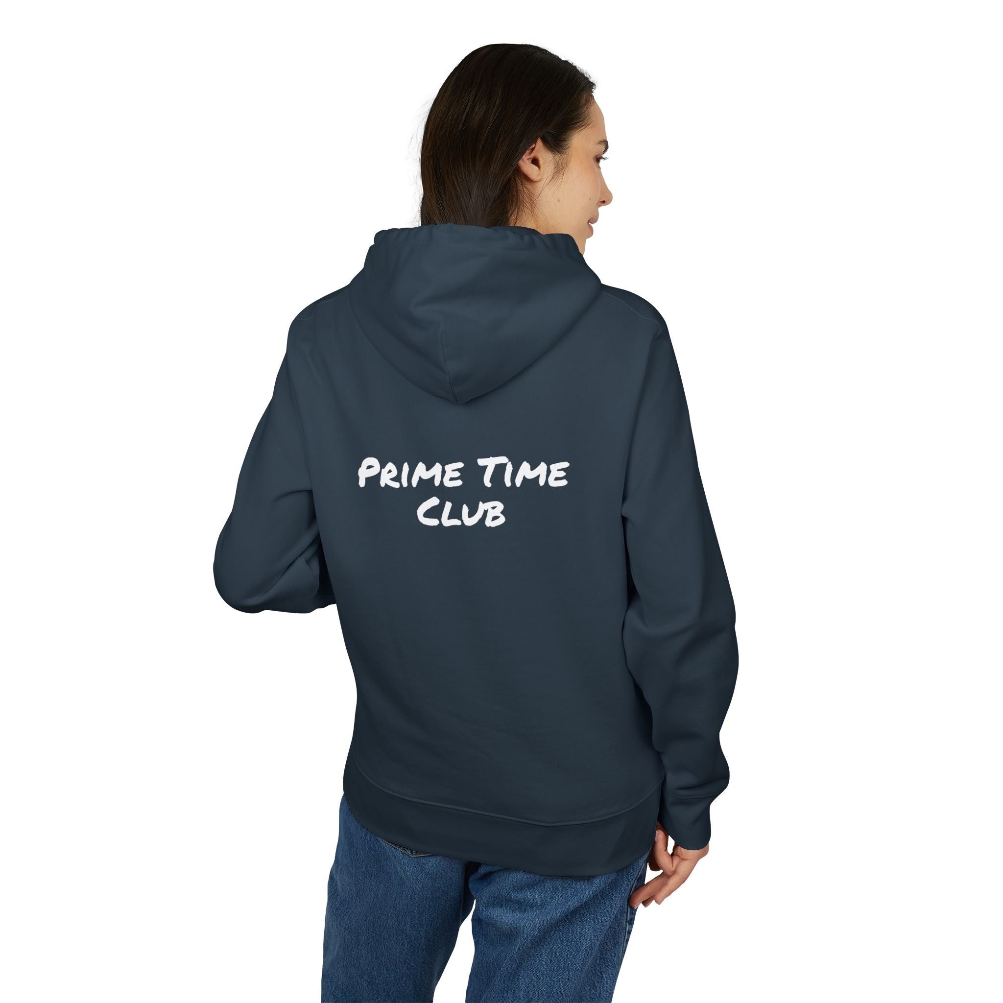 Prime Time Club Hoodie – Retro Sports Patch Pullover