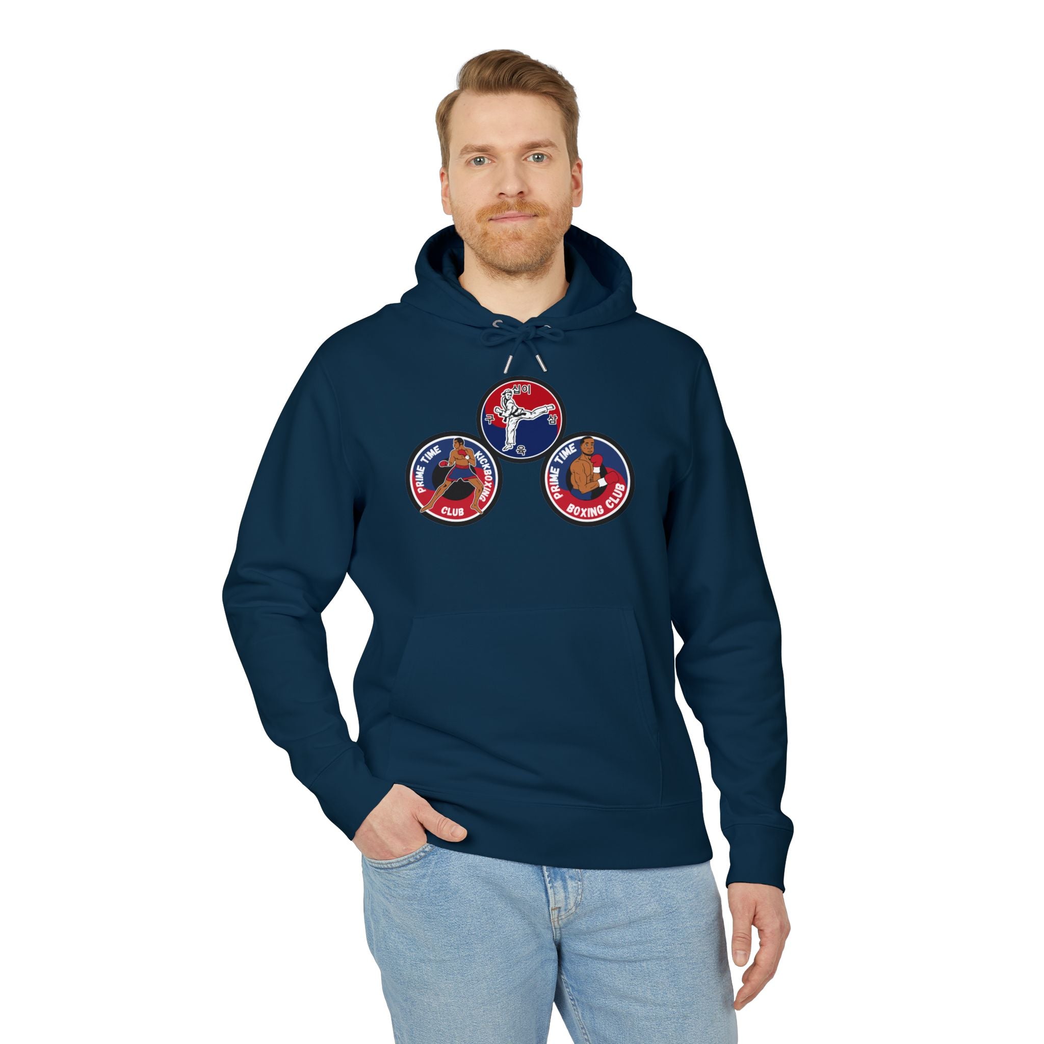 Prime Time Club Hoodie – Retro Sports Patch Pullover