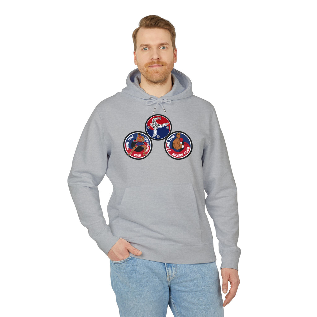 Prime Time Club Hoodie – Retro Sports Patch Pullover