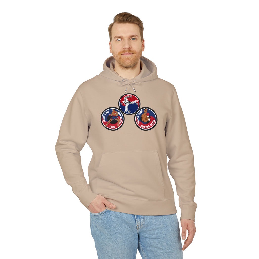 Prime Time Club Hoodie – Retro Sports Patch Pullover