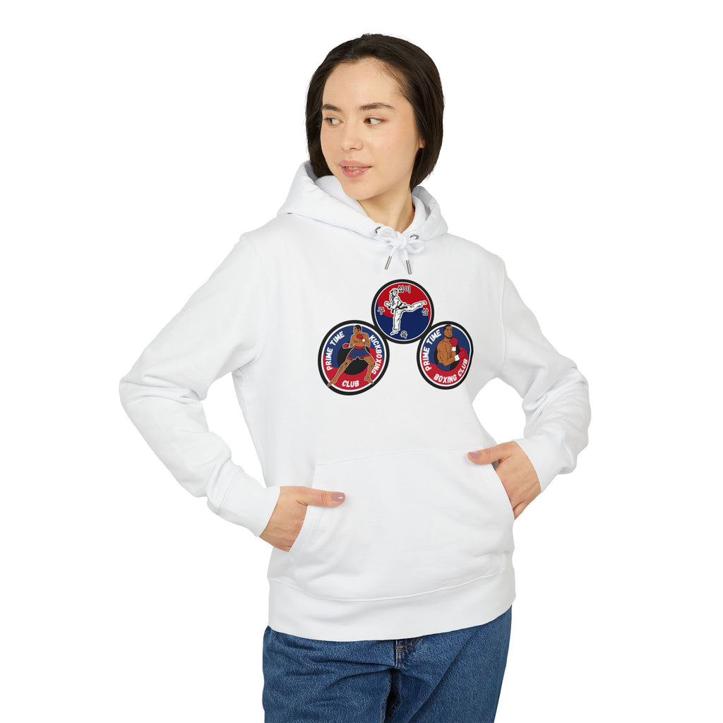 Prime Time Club Hoodie – Retro Sports Patch Pullover