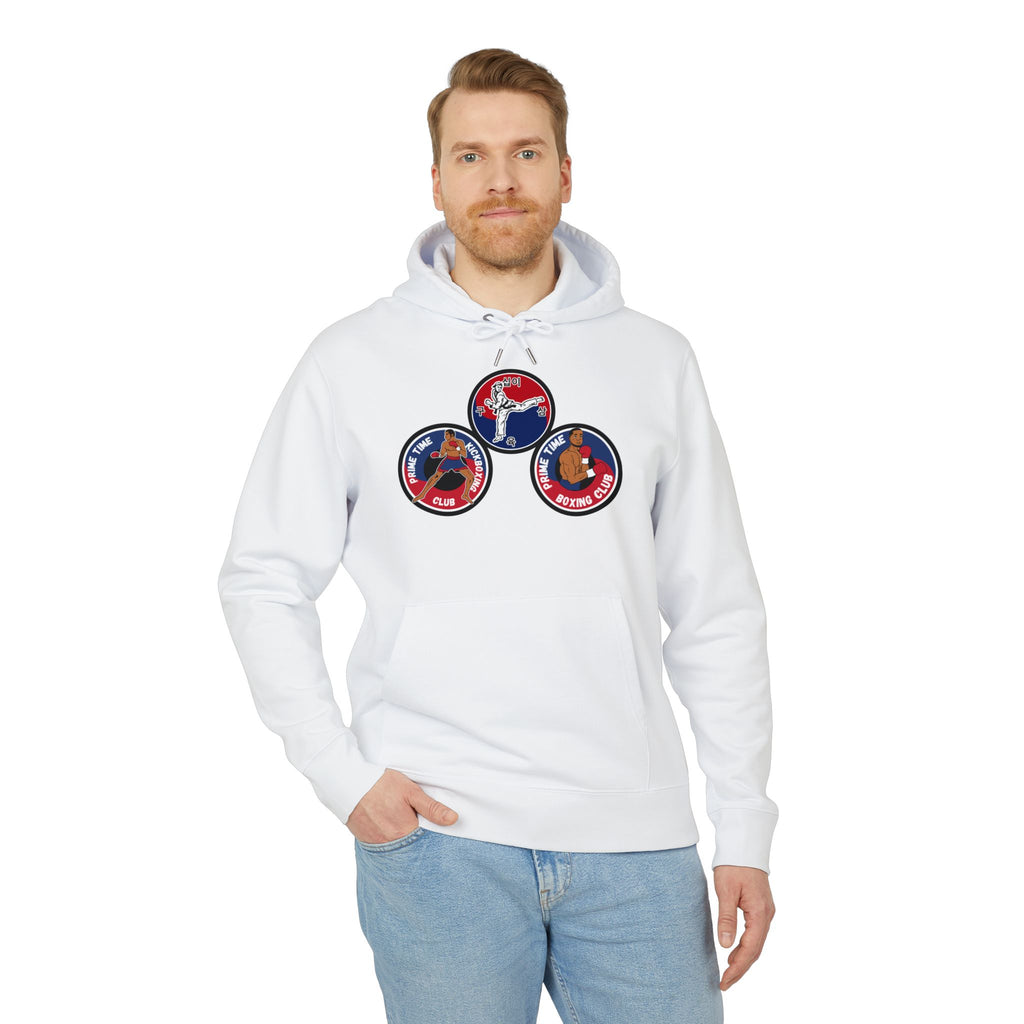 Prime Time Club Hoodie – Retro Sports Patch Pullover