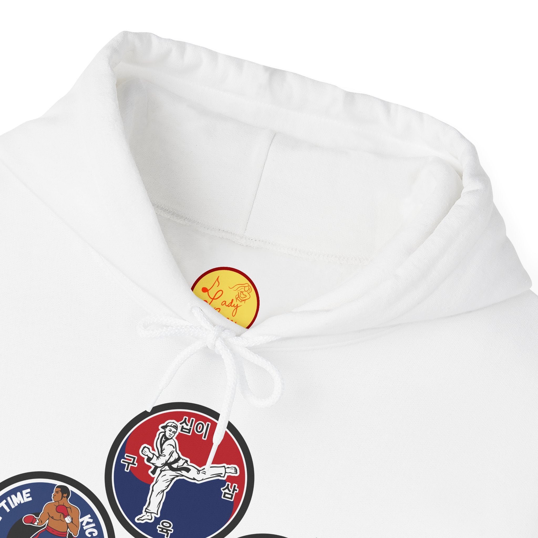 Prime Time Club Triology Hoodie — Retro Basketball Patch Graphic Pullover